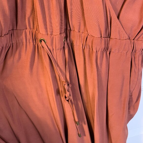 Eileen Fisher Women's Euro Summer Cropped Wide Leg Jumpsuit Sz XL Brown Travel - Picture 4 of 6